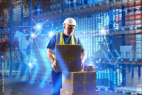 Global logistics, warehouse...