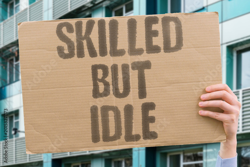 Billede på lærred "Skilled But Idle" Young skilled workers remain idle as employers demand prior experience
