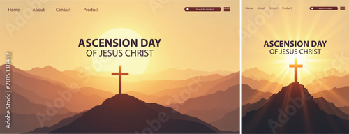 Obraz na płótnie Elegant ascension day background, Illustration ascension day background for webs