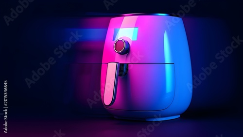 Black Computer Mouse on Blue and Purple Background