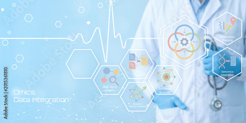 Fotografía Modern Healthcare Professional Using Advanced Omics Data Integration for Medical
