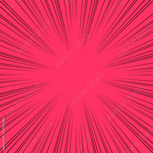 comic book background with red and black rays
