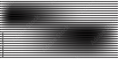 Bilde på lerret grunge Halftone white and black dots pattern and black gradient grunge texture background