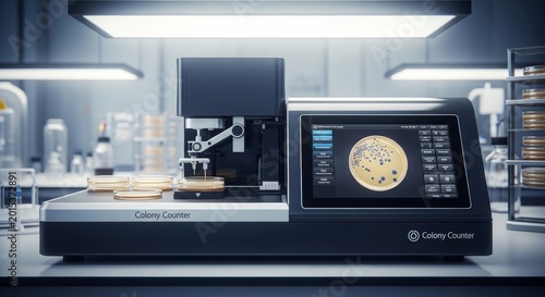 Automated Digital Colony Counter with Integrated Imaging in Laboratory