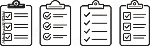 Modern Checklist Clipboard Vector Collection