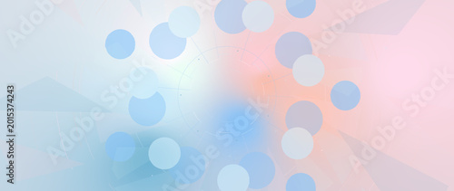 Distraction Free Wallpaper - Petal Pink White Blue colors with Radial Gradient background