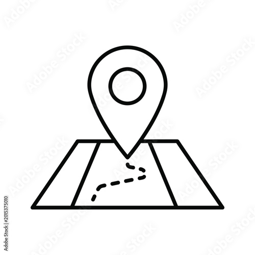 Location pin on a map marker icon