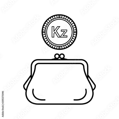 Kazakhstan flag money purse with coin emblem