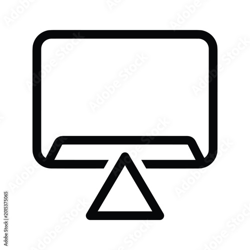 Modern projector icon with screen display