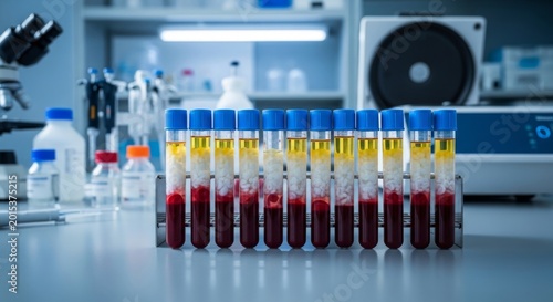 Blood Samples in Laboratory Tubes