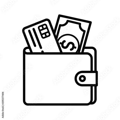 Wallet with cards and cash inside