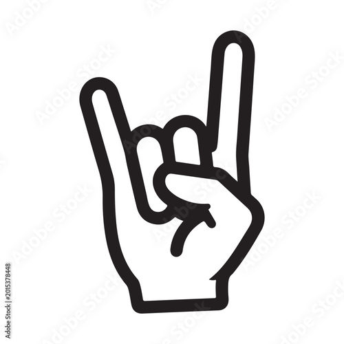Foto Rock on hand gesture vector icon