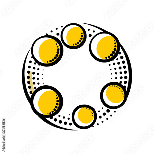 vector illustration of a yellow circle