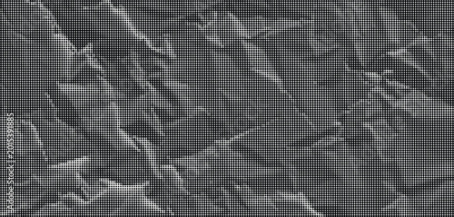 Schilderij op canvas Crinkled gray paper with a smooth transparent background texture