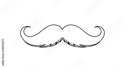 Photos Classic moustache line art   facial hair fashion and style symbol