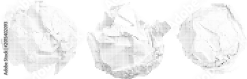 Photos Three crumpled white papers on transparent background are thrown away
