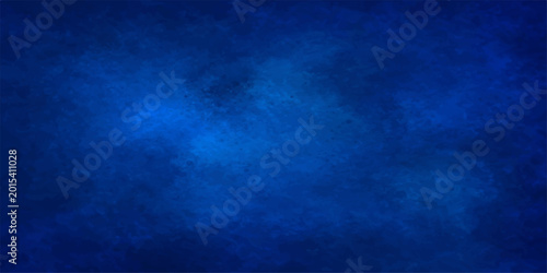 Tableau sur toile Abstract blue grunge background with a dark textured design featuring smoke and