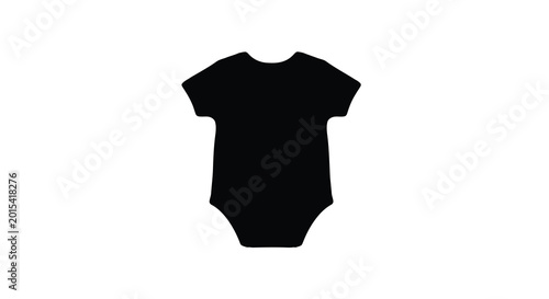 Baby onesie silhouette on a white background