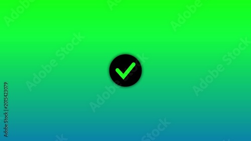 Green checkmark confirmation symbol for approval or complete achievement visualBy M.S.4k video