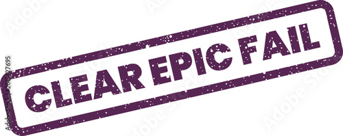 Foto Distressed rubber stamp impression signifying a clear epic fail outcome or unfor