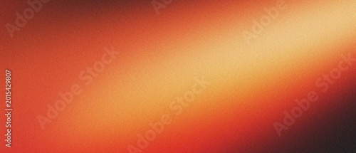 Canvas Print Warm orange abstract background with bright golden light ray and grainy texture, smooth gradient transition from deep red to light yellow, modern and inviting design