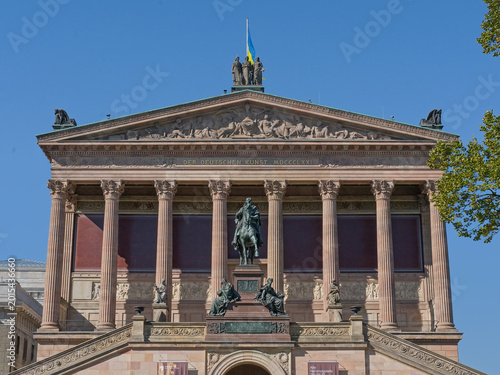 Canvas Print Neoclassical architecture of the Alte Nationalgalerie, museum in Berlin, Germany
