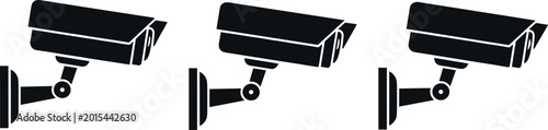 Photos Security Camera Icons Set for Surveillance, Monitoring, and Safety in Security S