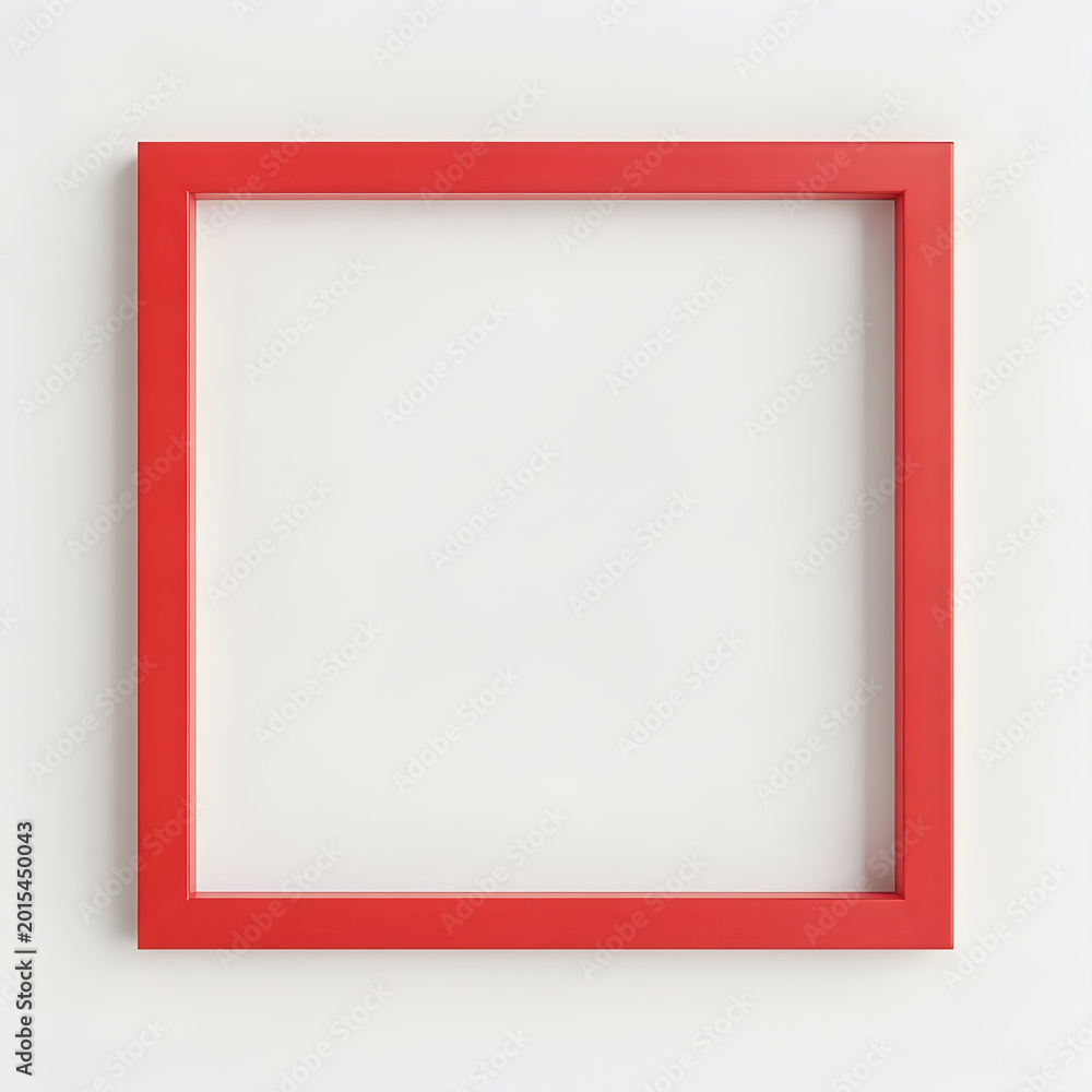 Obraz premium Red square frame with gradient border