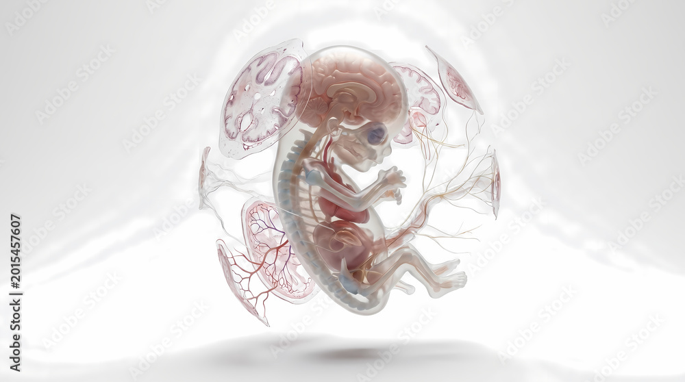 Naklejka premium Fetus Development