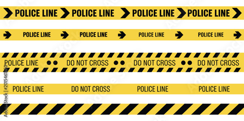 Bild auf Leinwand Police Line Tape: A symbolic representation of law enforcement's boundaries