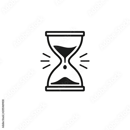 Hourglass icon symbolizing the passage of time and the concept of waiting with hourglass measurement duration deadline schedule countdown efficiency business education