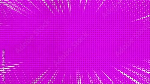 pink purple comic pop art speed lines halftone loop animation background.