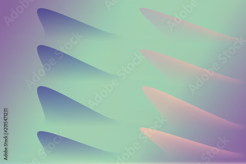 Modern Abstract Gradient Background with Fluid Geometric Wave Shapes in Teal and Purple