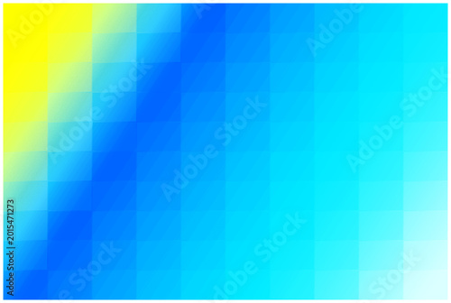 Vibrant Blue and Yellow Geometric Pixel Gradient Background