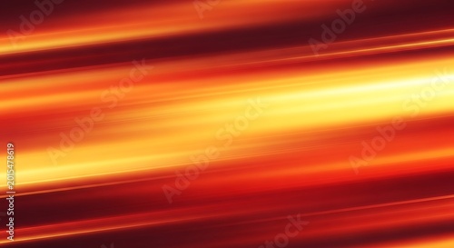 Valokuva Abstract bright orange and yellow light streaks moving fast across a dark backgr