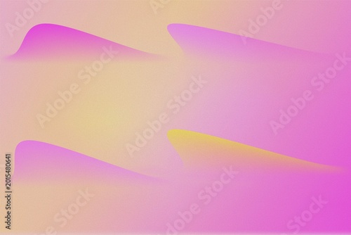 Abstract Pink and Yellow Grainy Gradient Background with Fluid Stylized Shapes