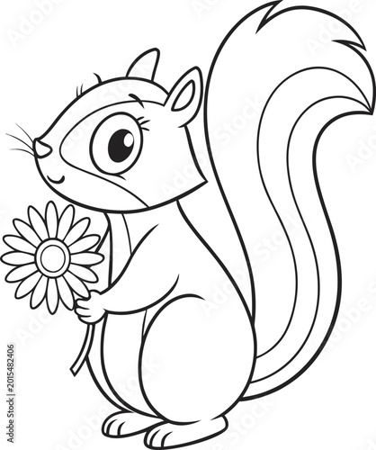 Cute Squirrel Coloring Pages Collection for Kids