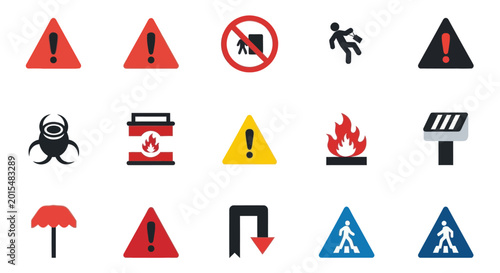 Warning Signs Collection: Exclamation, Biohazard, Fire, and Pedestrian Crossing Icons Free Download Warning Signs Collection: Exclamation, Biohazard, Fire, and Pedestrian Crossing Icons - GFXLoad