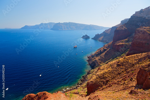 Panoramic of Santorini Island, Cyclades, Greece