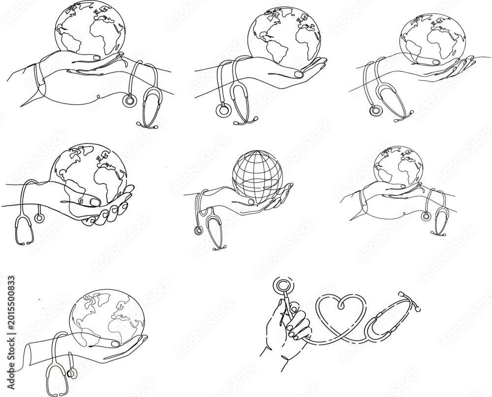 Fototapeta premium Medical Health Science Icons