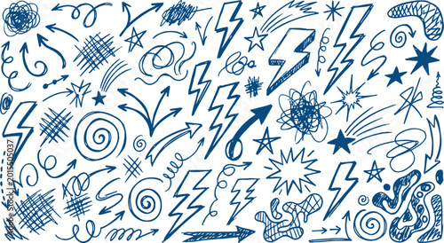 Dynamic Hand-drawn Doodle Elements Collection