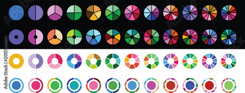 Bild auf Leinwand 2 color of pie chart design