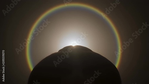 Faint Glow Hidden Behind an Object Creating a Soft Halo That Moves Slightly: Minimal Cinematic Abstract Motion Loop (16:9)