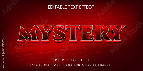 Dark Red Gothic 3D Text Effect - Mystery