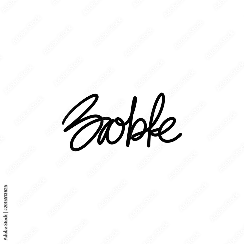 Obraz premium Black Bubble Typography Lettering Style.
