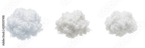Quadro em tela Soft white cotton wool cloud pile fluffy texture fibers medical cosmetic clean r