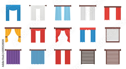 Photos Window Curtains and Blinds Collection in Various Colors and Styles