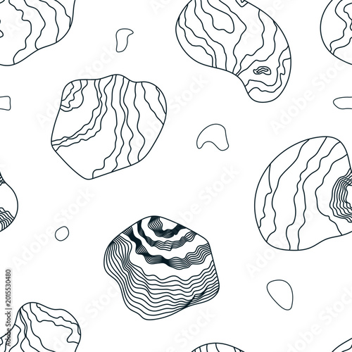 Stone Stripe Vector Seamless Pattern  