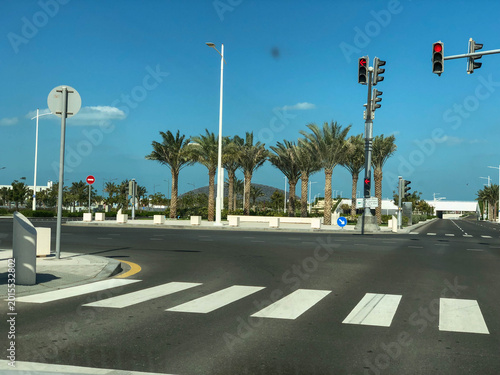 Abu Dhabi city crossroad