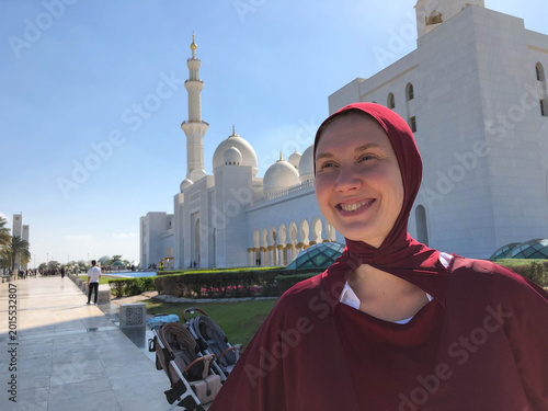 Big Arab mosque building with dome